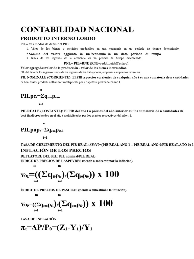 Definición y Análisis del PIB | PDF | Producto Interno Bruto | Inflación