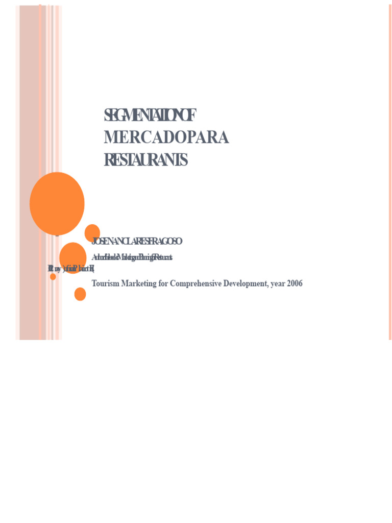 Restaurant Market Segmentation Guide | PDF | Strategic Management ...