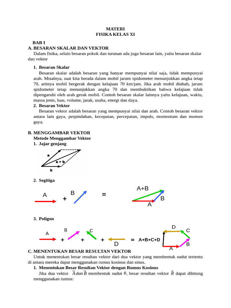 Besaran Skalar dan Vektor dalam Fisika | PDF