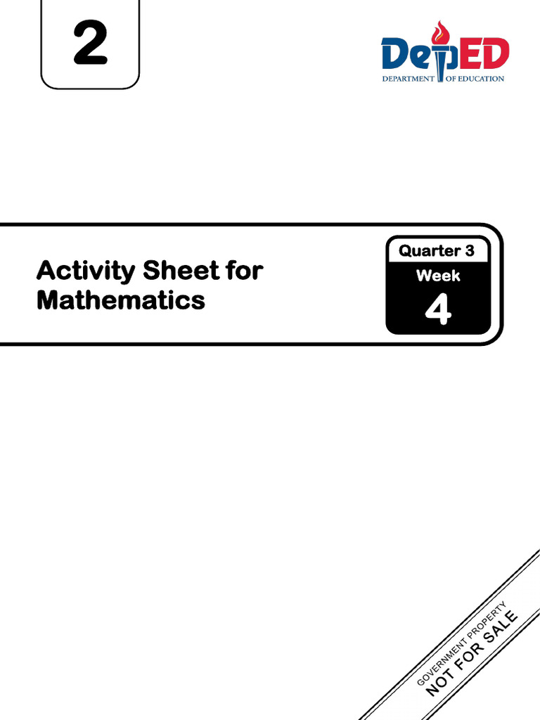 Grade 2 Math Activity Sheet Week 4 | PDF | Copyright | Intellectual ...