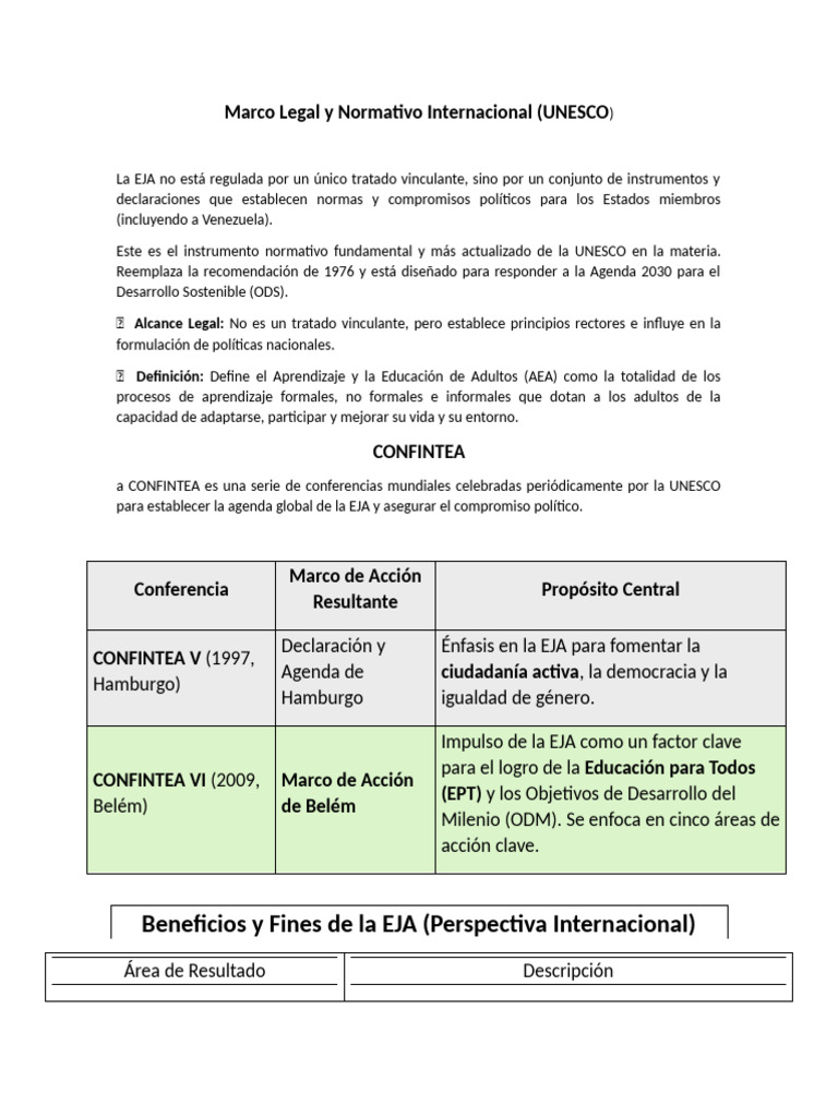 Marco Legal de la Educación de Adultos | PDF | Venezuela | Exclusión social