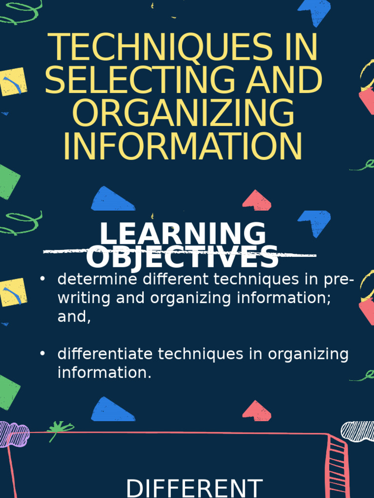 Techniques for Organizing Information | PDF | Chart | Brainstorming