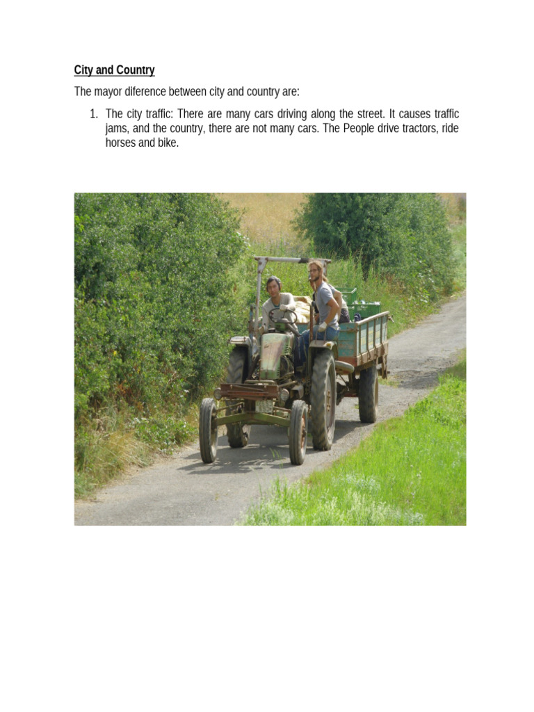 City vs. Country: Key Differences | PDF
