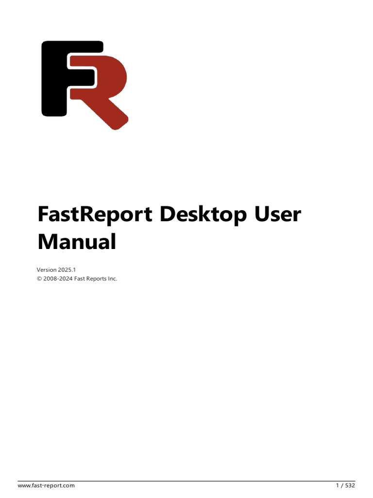 FastReport Desktop User Manual 2025 | PDF | Computing | Software
