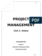 Project Managment-Unit 1