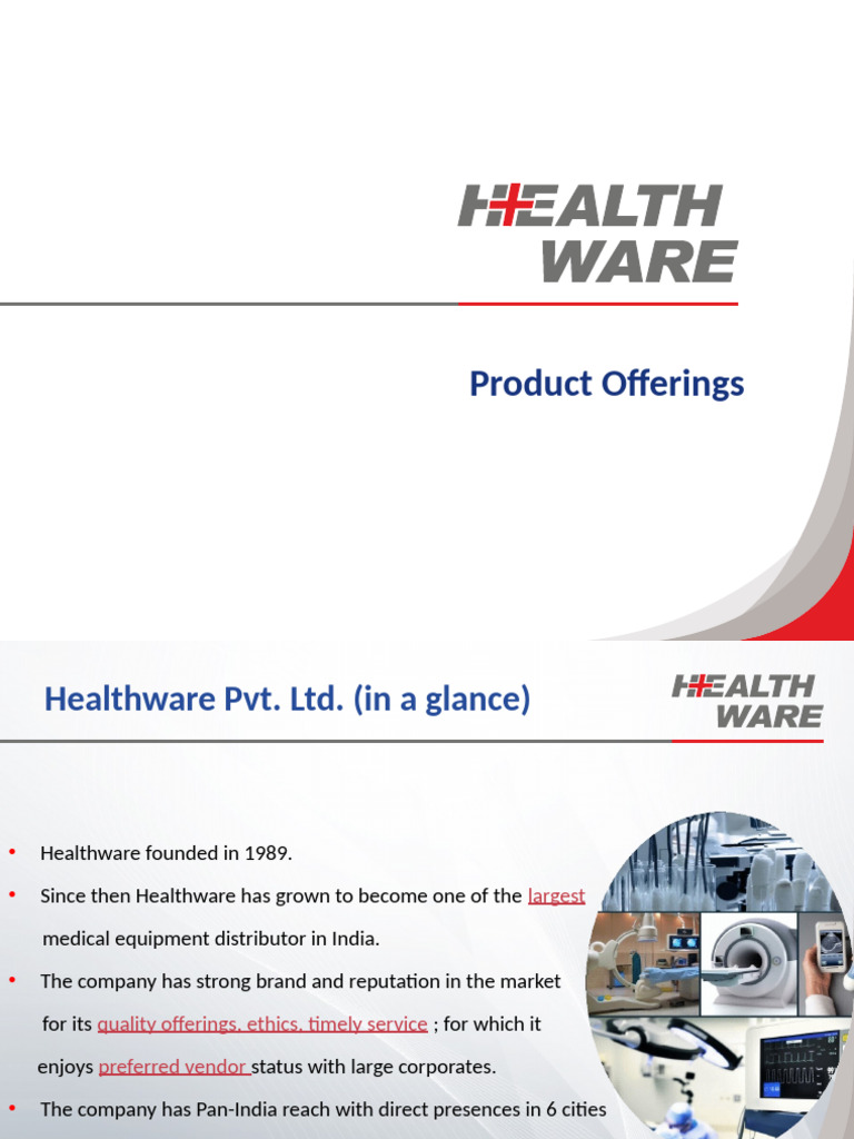 Healthware Medical Equipment Overview | PDF | Medical Specialties ...