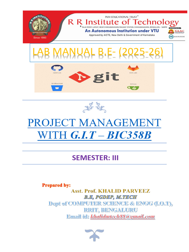 Project Management with Git Manual | PDF | Engineering | Computing