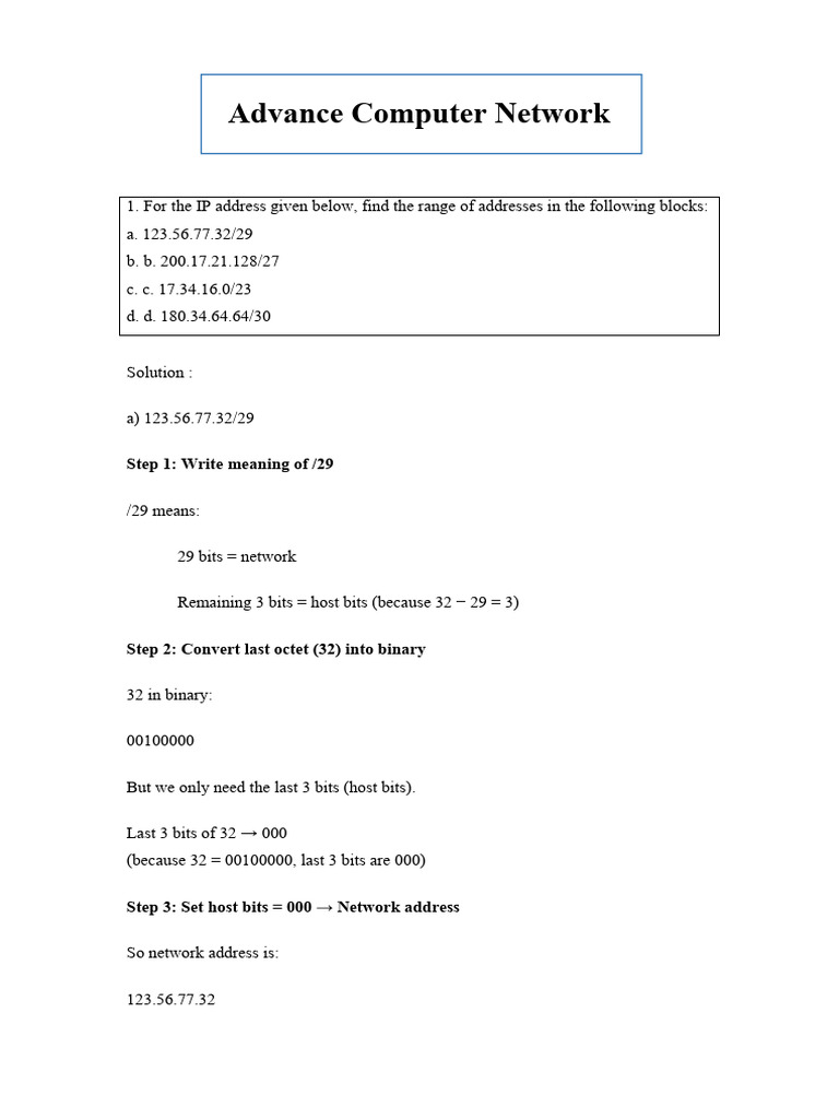 ACN Numericals-1 - 251117 - 001025 | PDF | Port (Computer Networking) | Bit