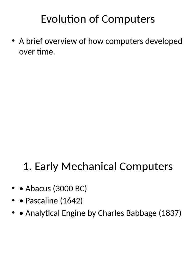 Evolution of Computer Presentation | PDF