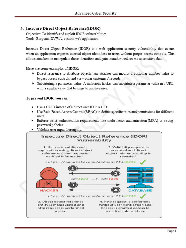 Exploiting IDOR Vulnerabilities Guide | PDF | Security | Computer Security