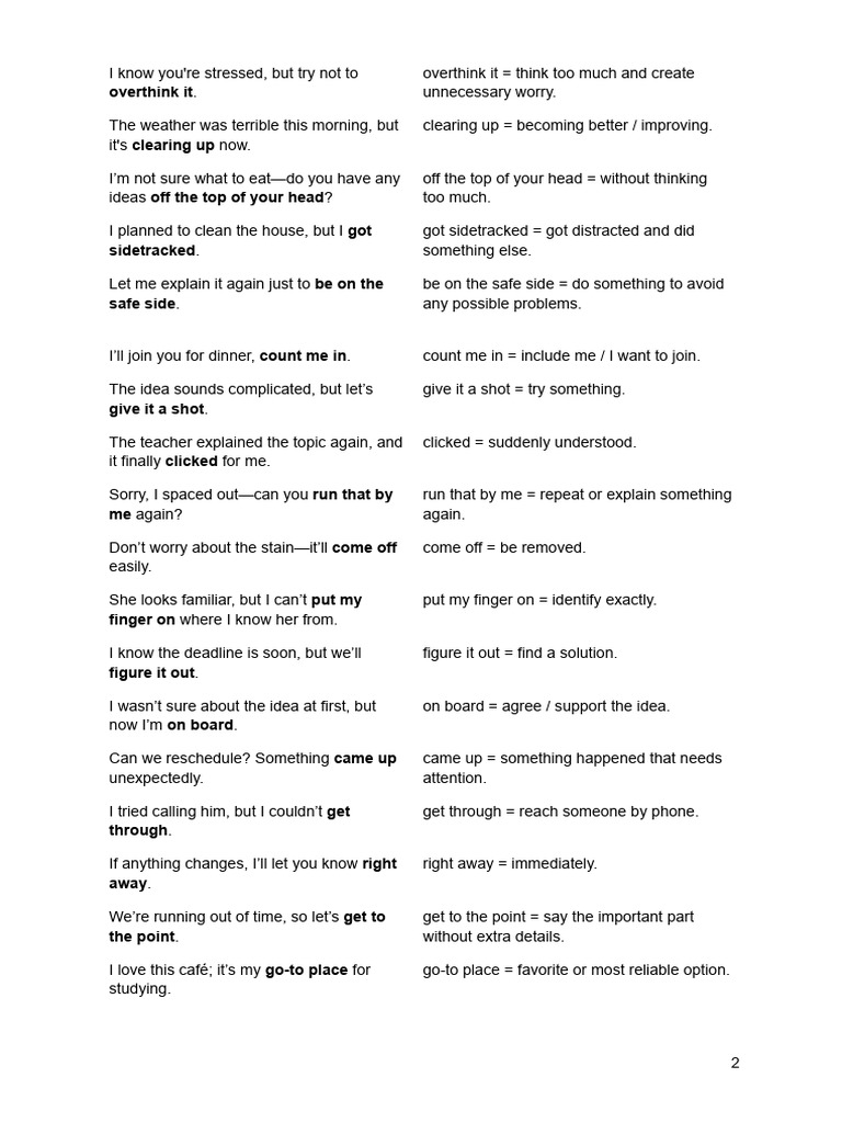 Native-Speaker Phrases 2 | PDF