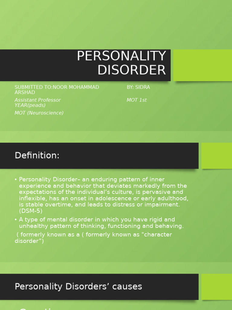 Understanding Personality Disorders | PDF | Personality Disorder ...