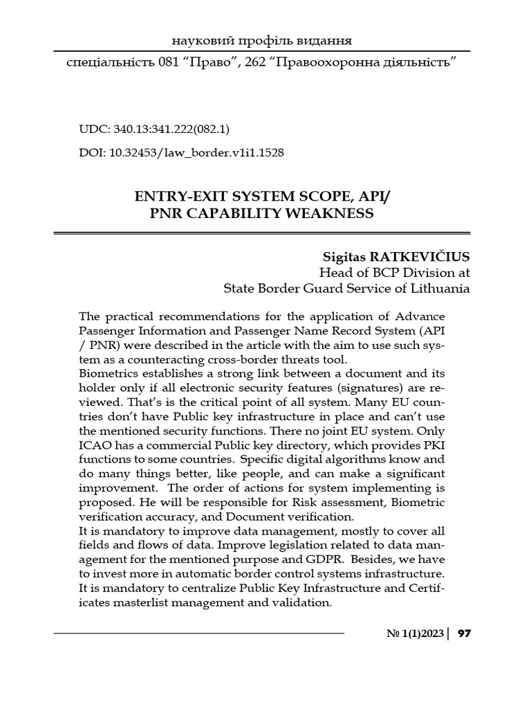 Enhancing Border Security with API/PNR | PDF | Biometrics | Computing