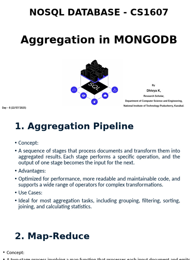 MongoDB Aggregation Techniques Explained | PDF | Map Reduce | Mongo Db