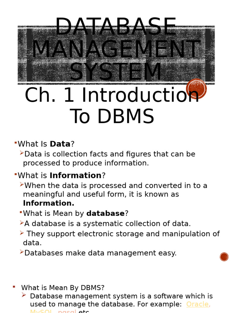 Introduction to Database Management Systems | PDF | Databases ...