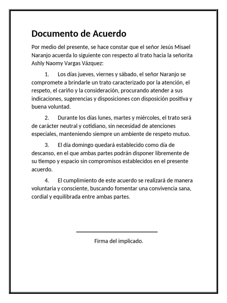Documento de Acuerdo | PDF