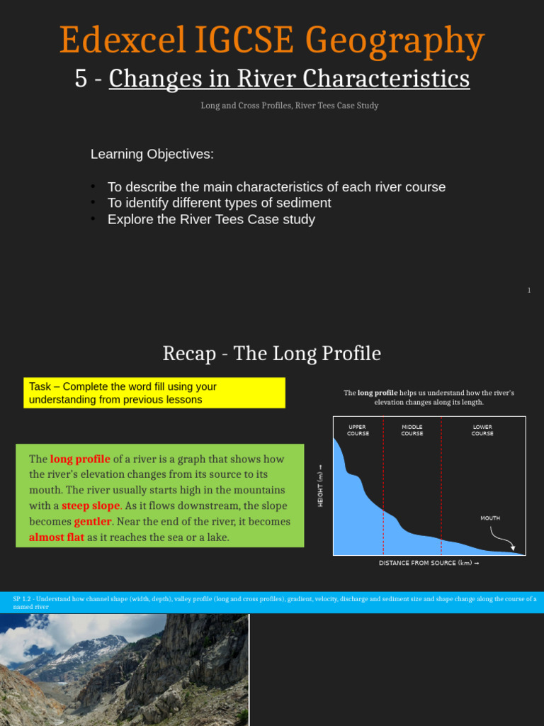 IGCSE-Geography - Changes-in-River-Characteristics | PDF | River | Stream