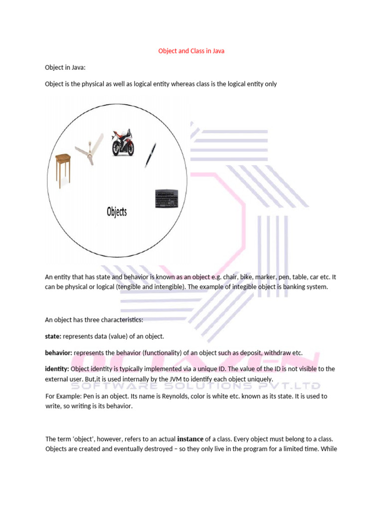 Understanding Objects and Classes in Java | PDF | Class (Computer ...