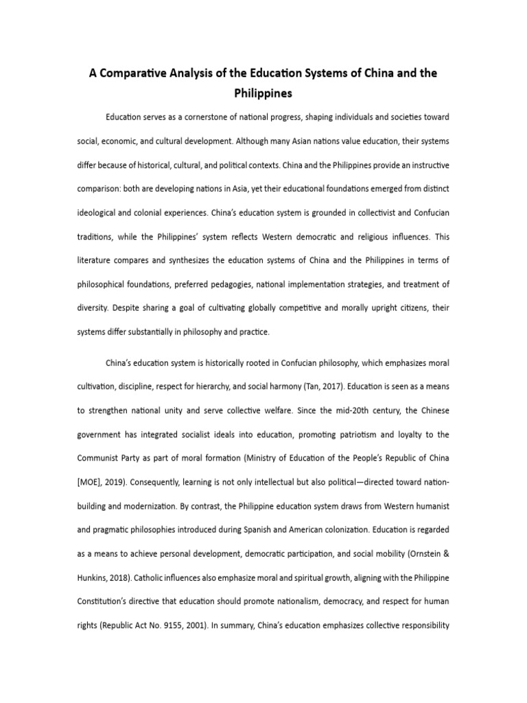 A Comparative Analysis of The Education Systems of - 202510301900 ...