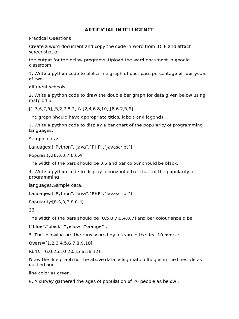 Python Data Visualization Tasks | PDF | Python (Programming Language) | Php