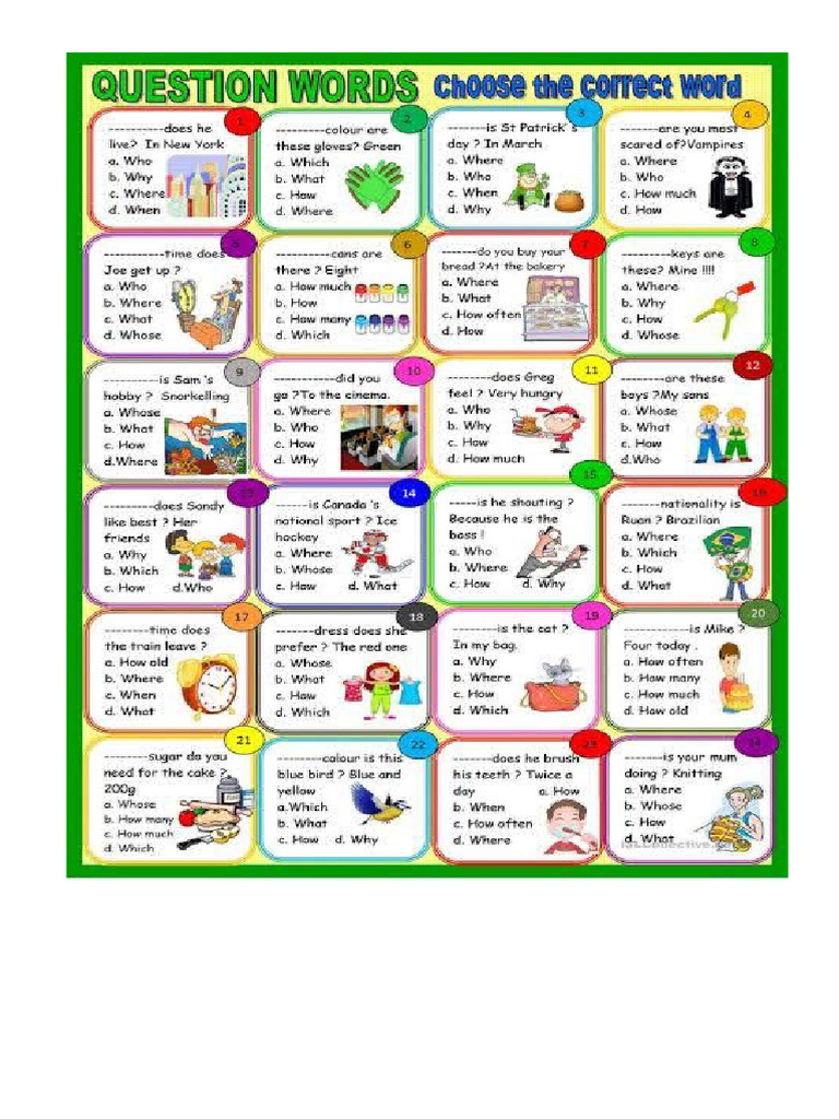 Question Words | PDF
