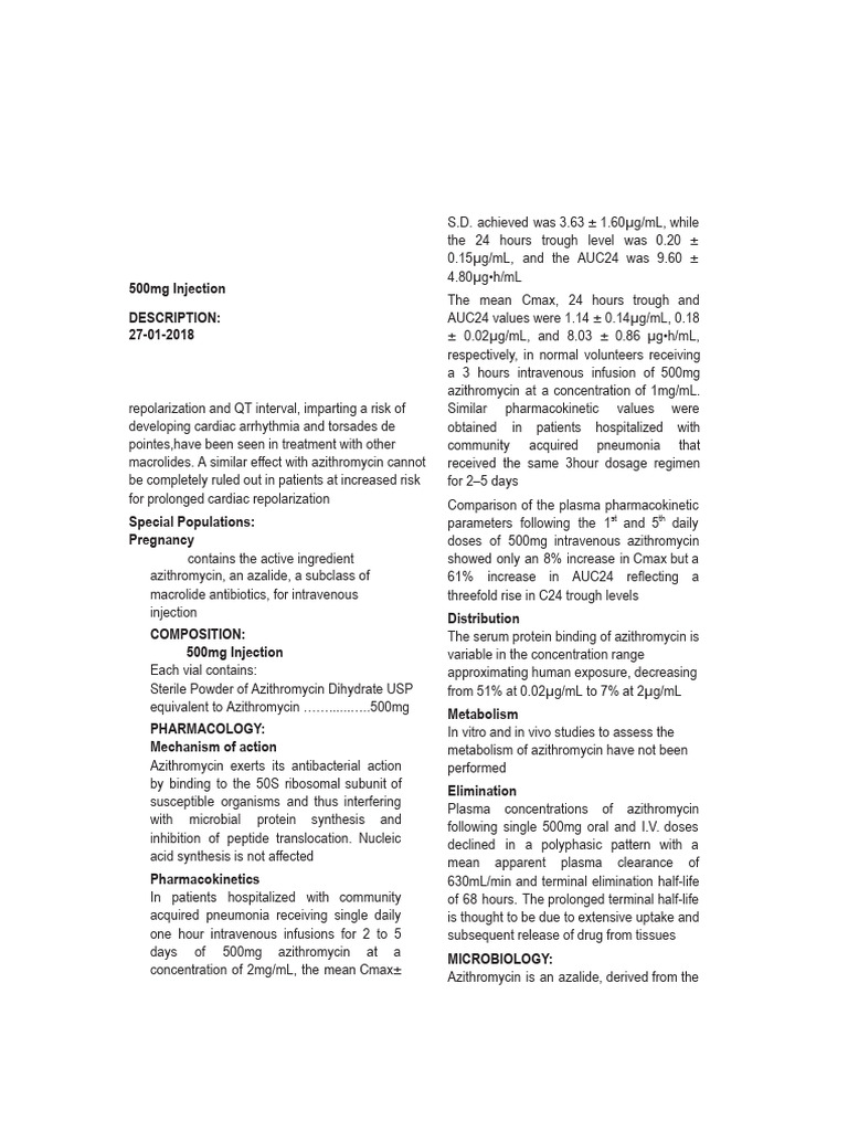 Azitma Tablets. Suspension Injection | PDF | Medicinal Chemistry ...