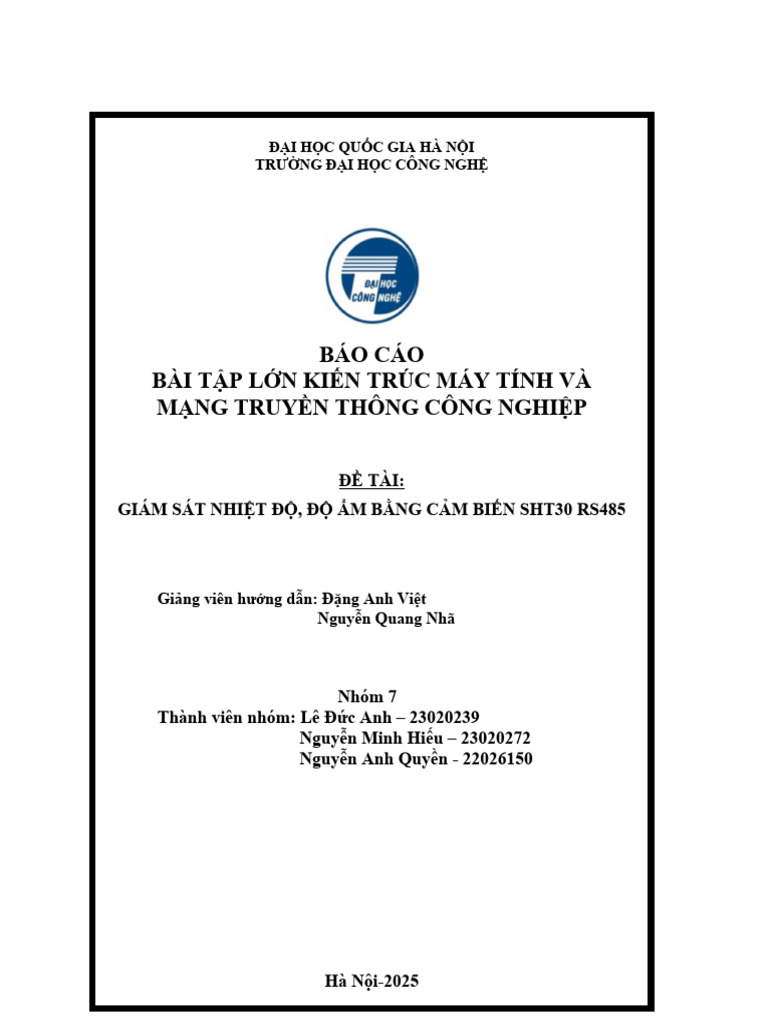 Báo Cáo BTL KTMT &MTTCN | PDF