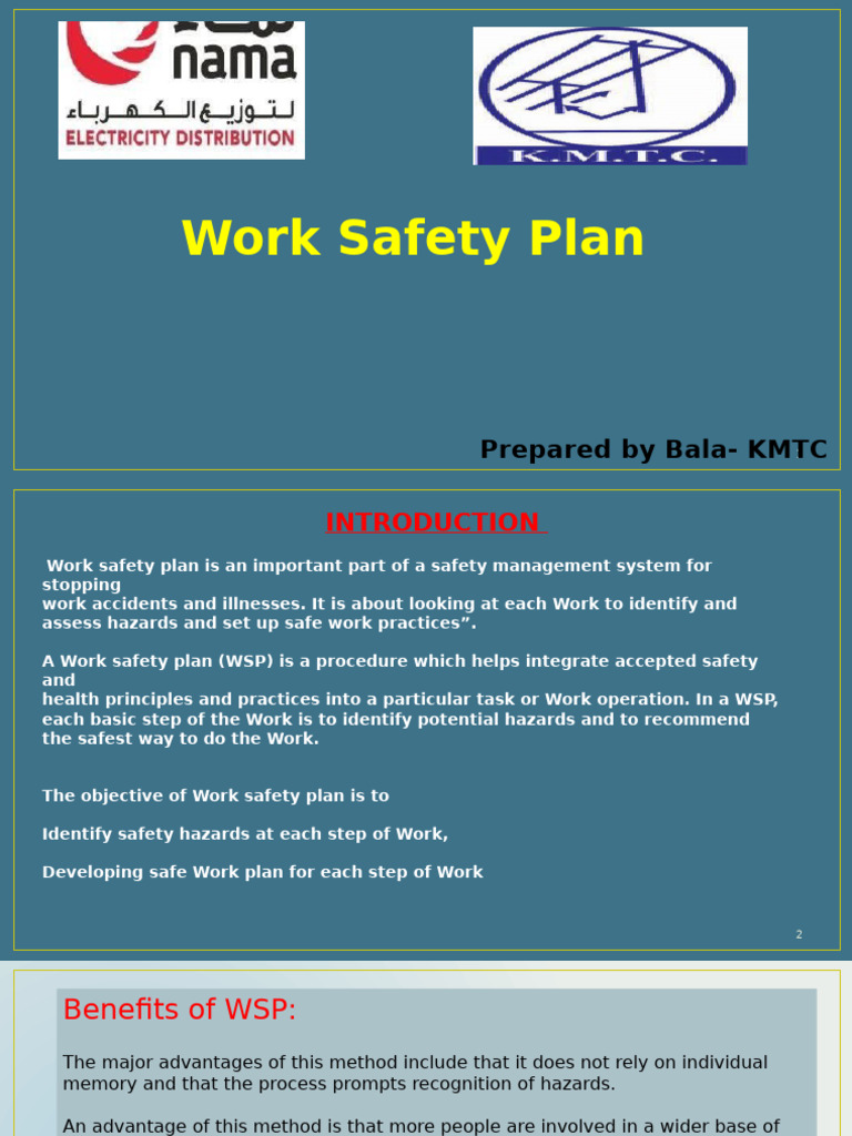 SOP For WSP | PDF | Occupational Safety And Health | Safety
