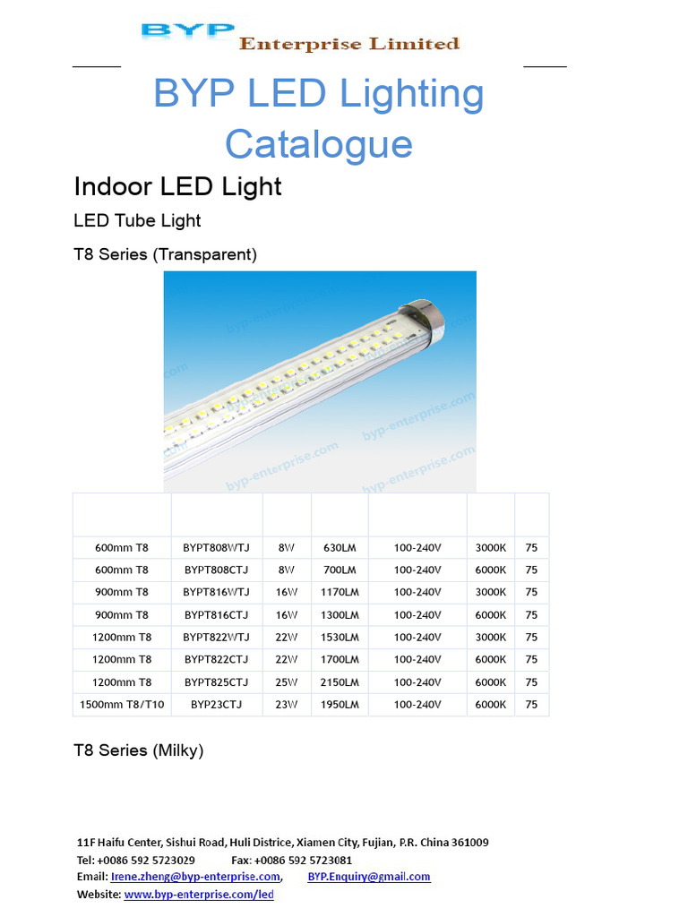 BYP LED Lighting Product Catalogue | PDF | Light Emitting Diode | Color