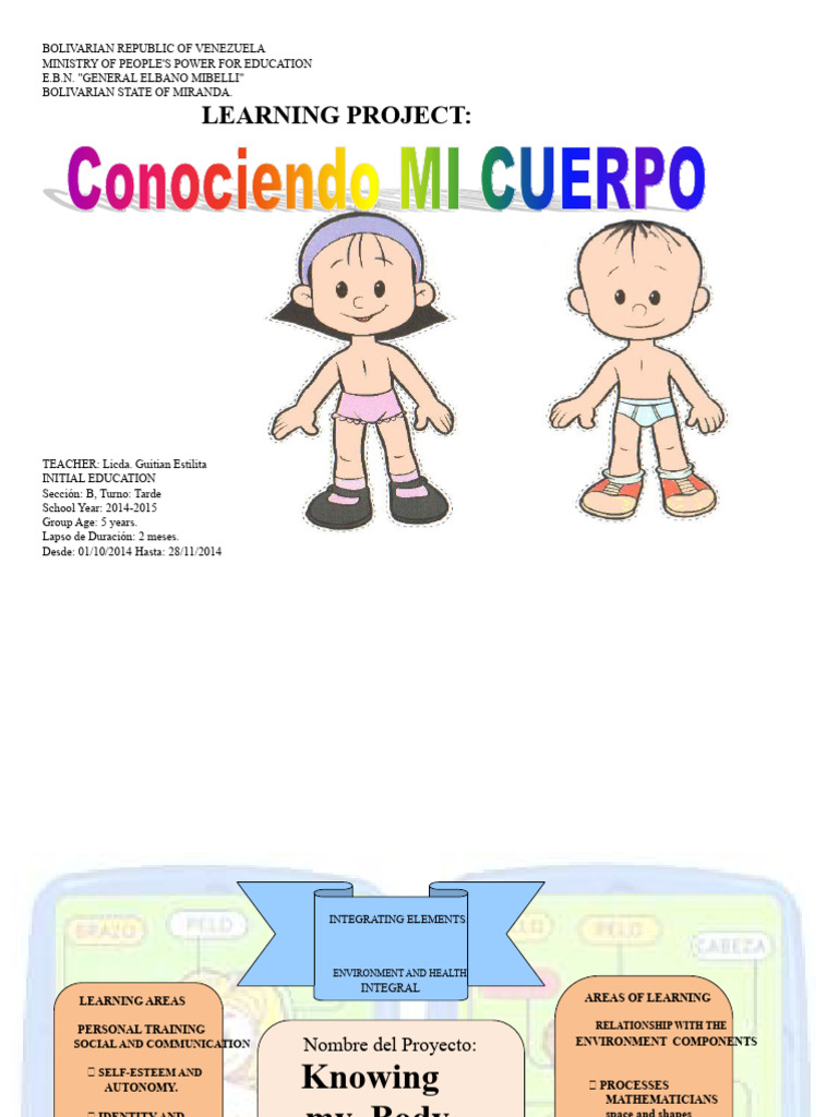 Early Education Project: Knowing My Body | PDF | Classroom | Communication