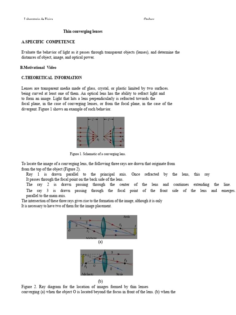 LOP-006 Thin Lenses - Virtual | PDF | Optics | Light