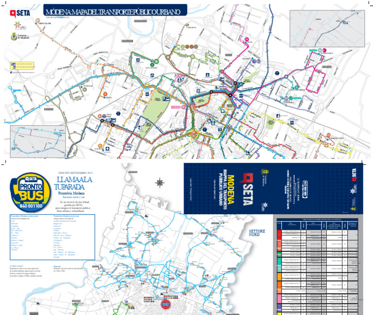 Mapa Transporte Público Módena 2013 | PDF