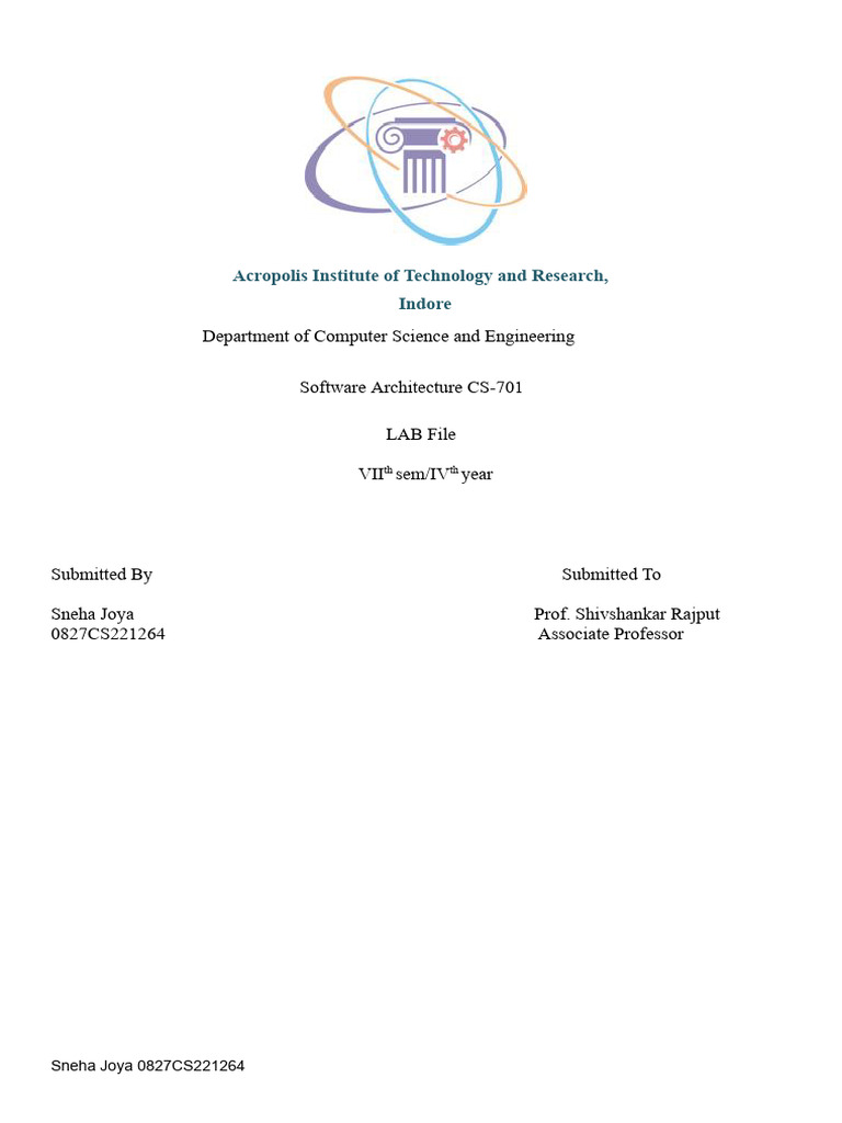 Software Architecture Lab Report | PDF | Apache Hadoop | Map Reduce