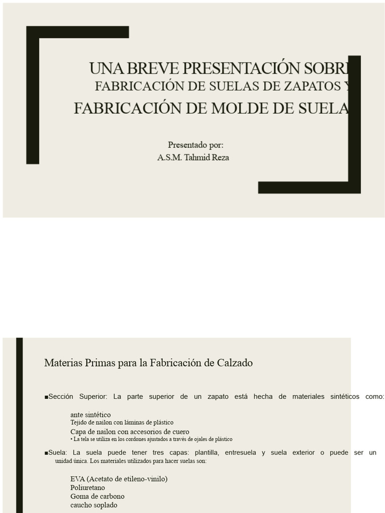 Fabricación de Suelas de Zapatos y Moldes | PDF | Aluminio | Zapato