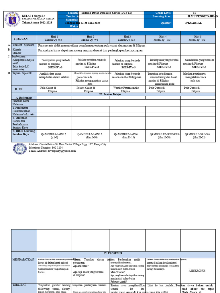 DLL Q4 Science Week 3 | PDF