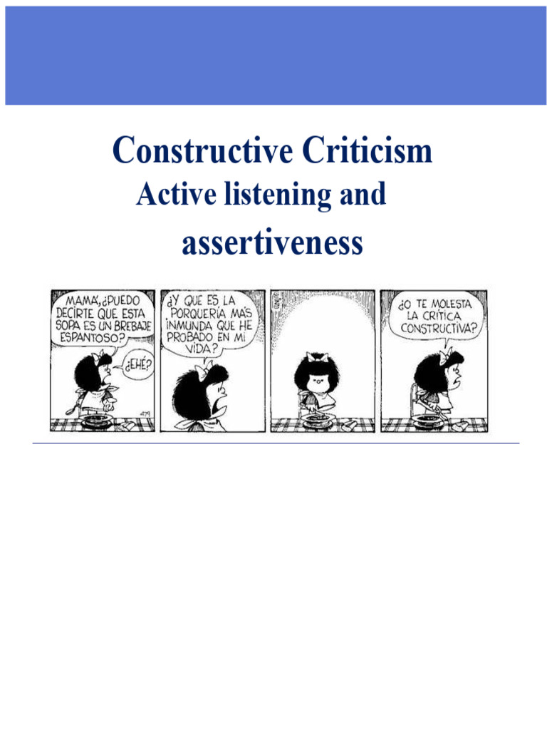 Constructive Criticism | PDF | Criticism | Cognition