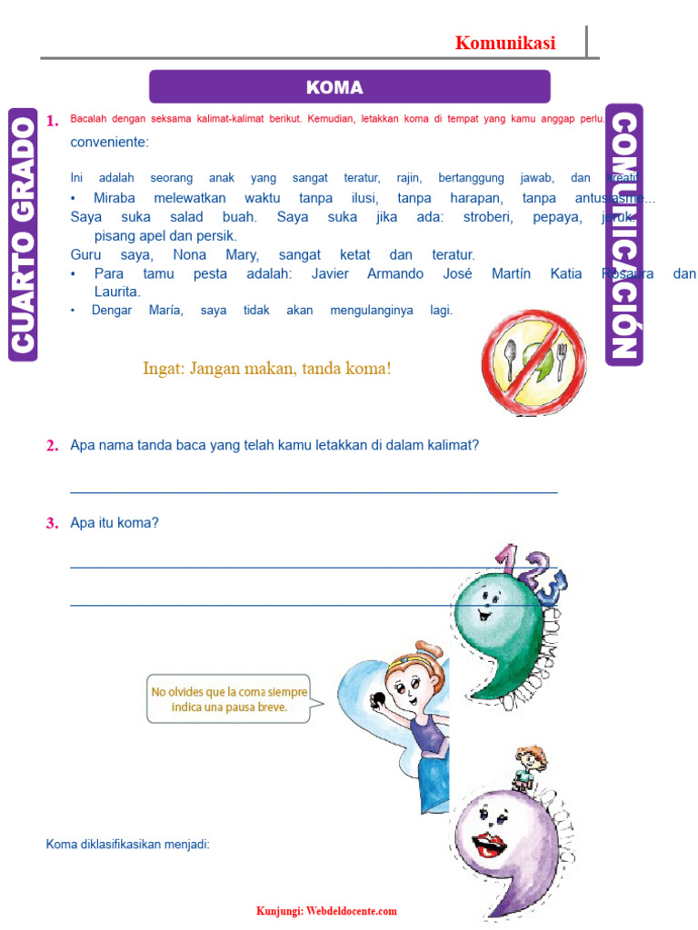 Panduan Penggunaan Koma dalam Kalimat | PDF