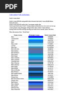 Tabel Warna Heksadesimal dan RGB | PDF