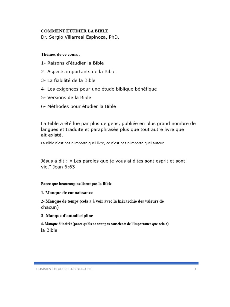 Guide pratique pour étudier la Bible | PDF | Bible | Traductions