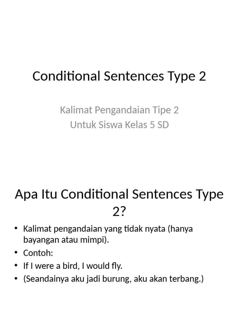 Understanding Conditional Sentences Type 2 | PDF