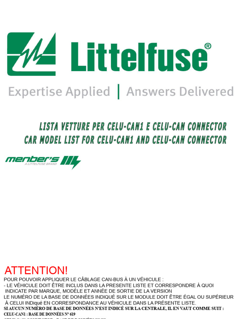 Câblage CAN-BUS : Guide d'application | PDF | Connectique ...