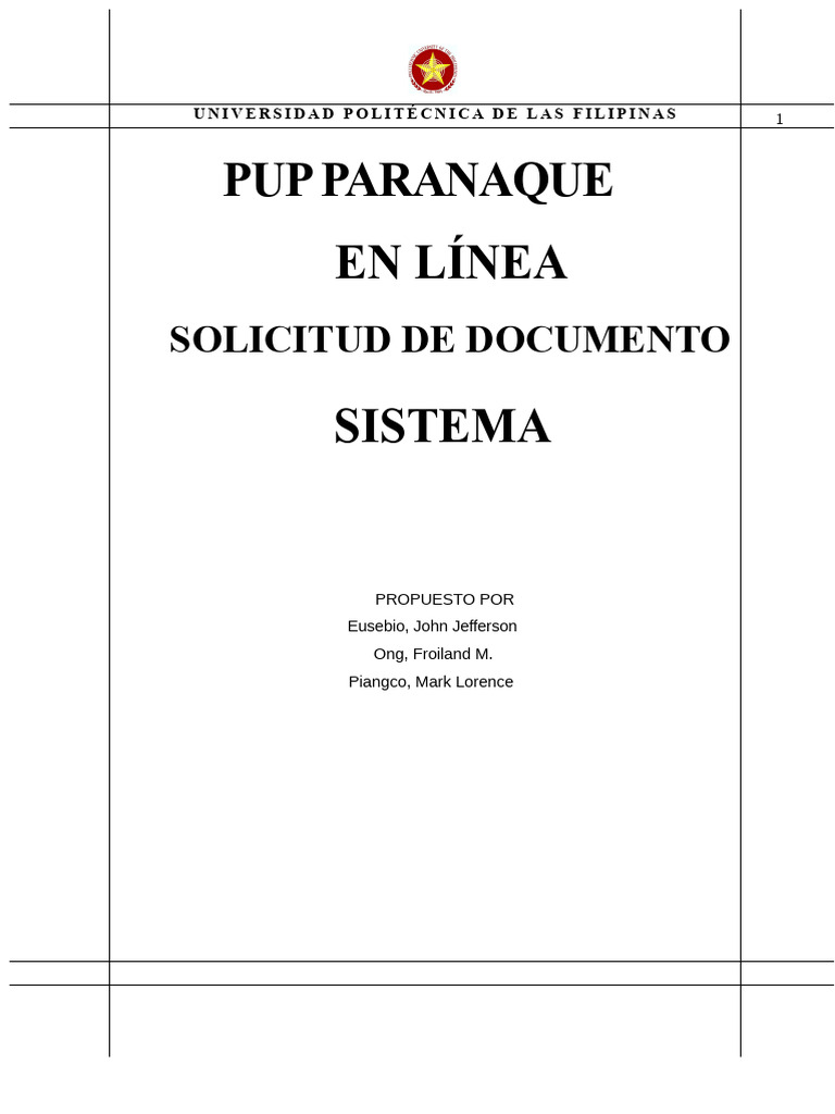 Sistema de Solicitud de Documentos PUP | PDF | Red mundial | Internet y web