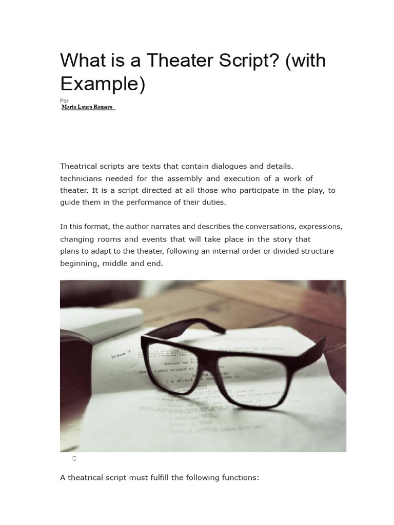 Understanding Theater Scripts Explained | PDF | Actor | Play (Theatre)