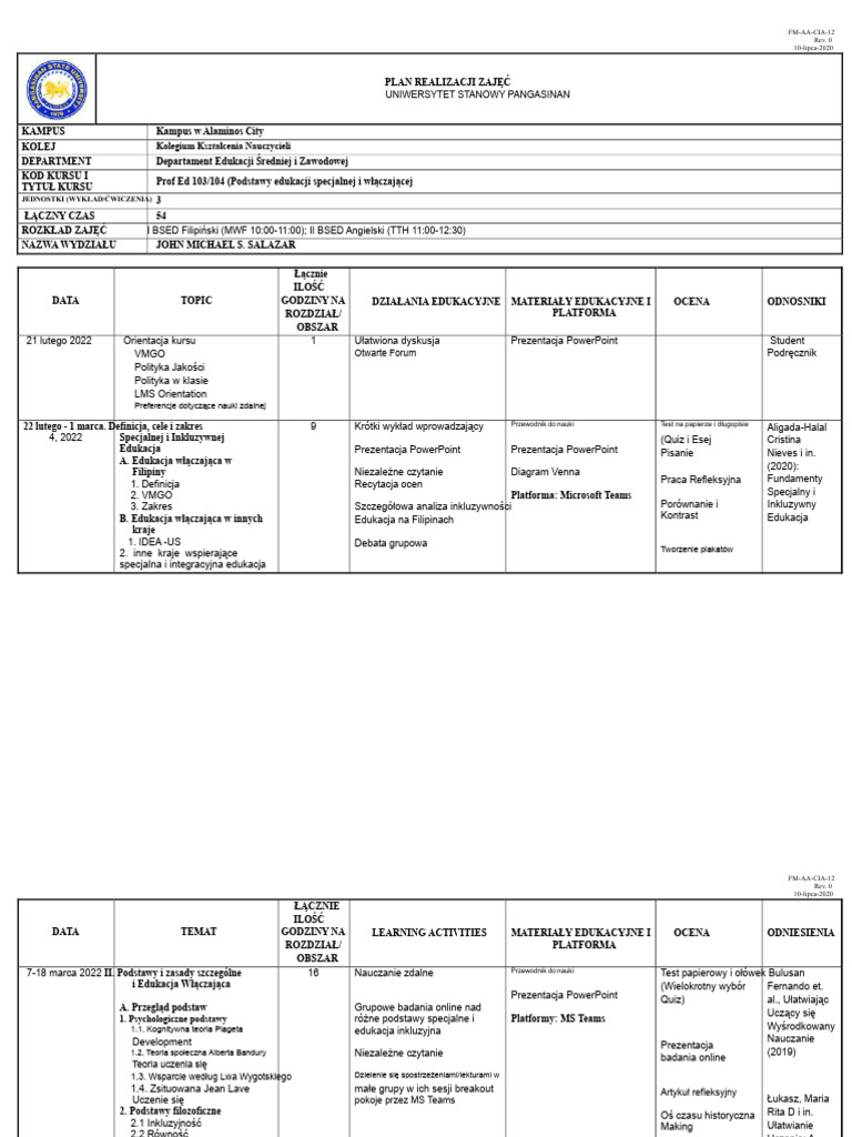Prof Ed 103 I 104 IDP | PDF