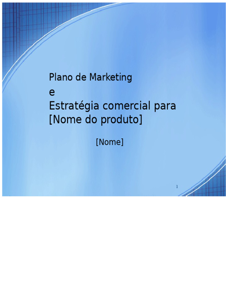 Plano de Marketing e Estratégia Comercial | PDF | Marketing | Mercado ...