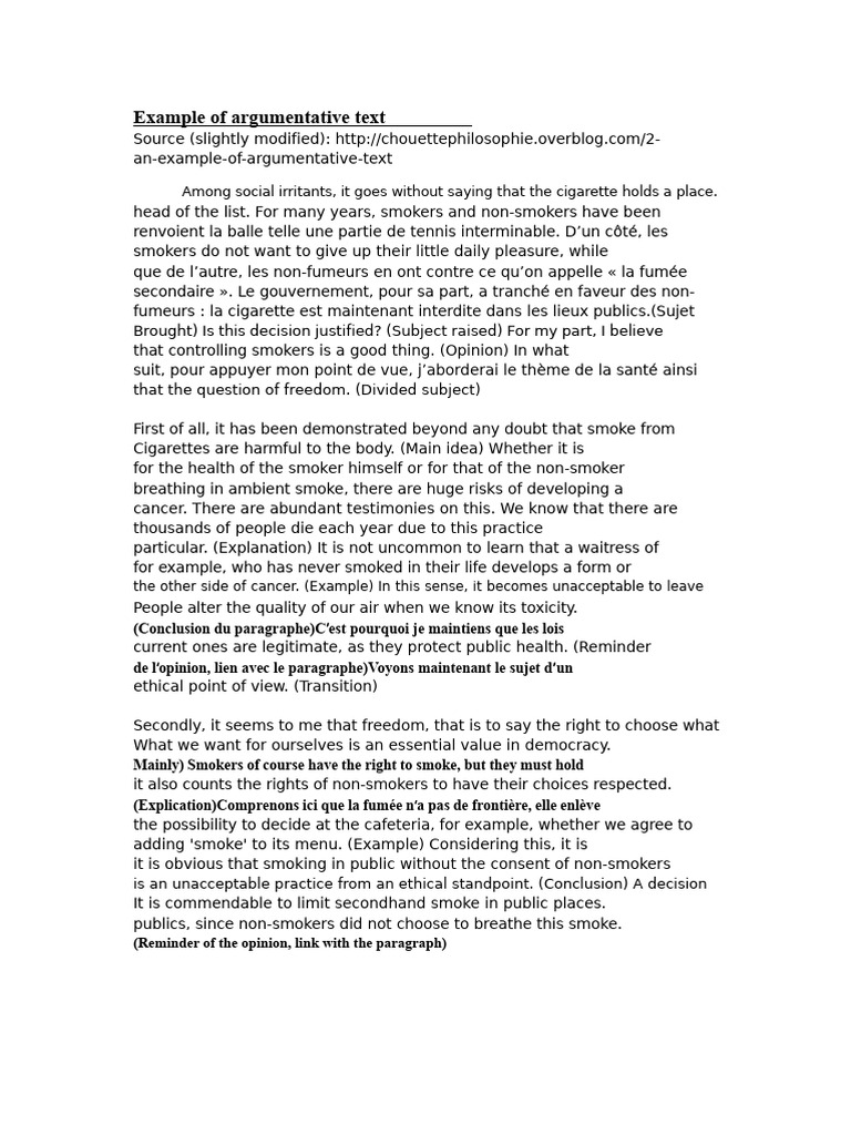Argumentative Text on Smoking Policies | PDF | Smoking | Smoke