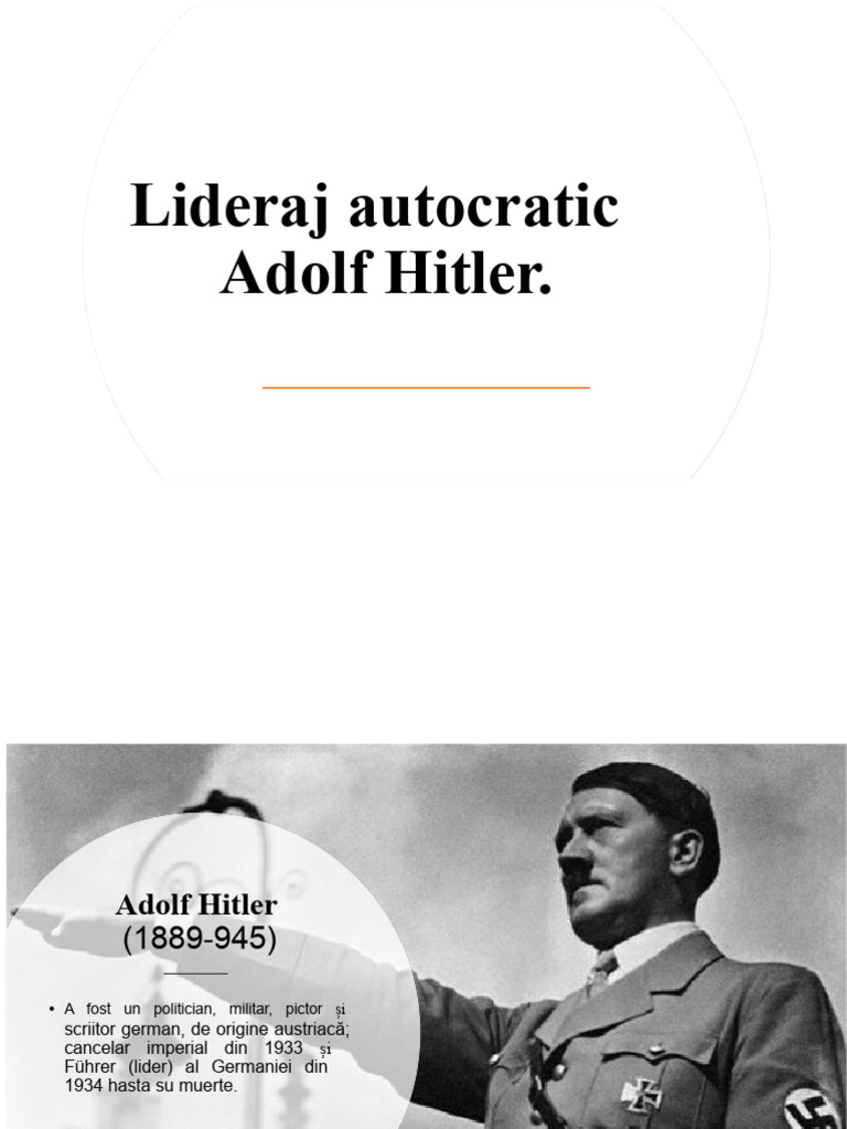 Leadershipul Autocratic În Adolf Hitler | PDF