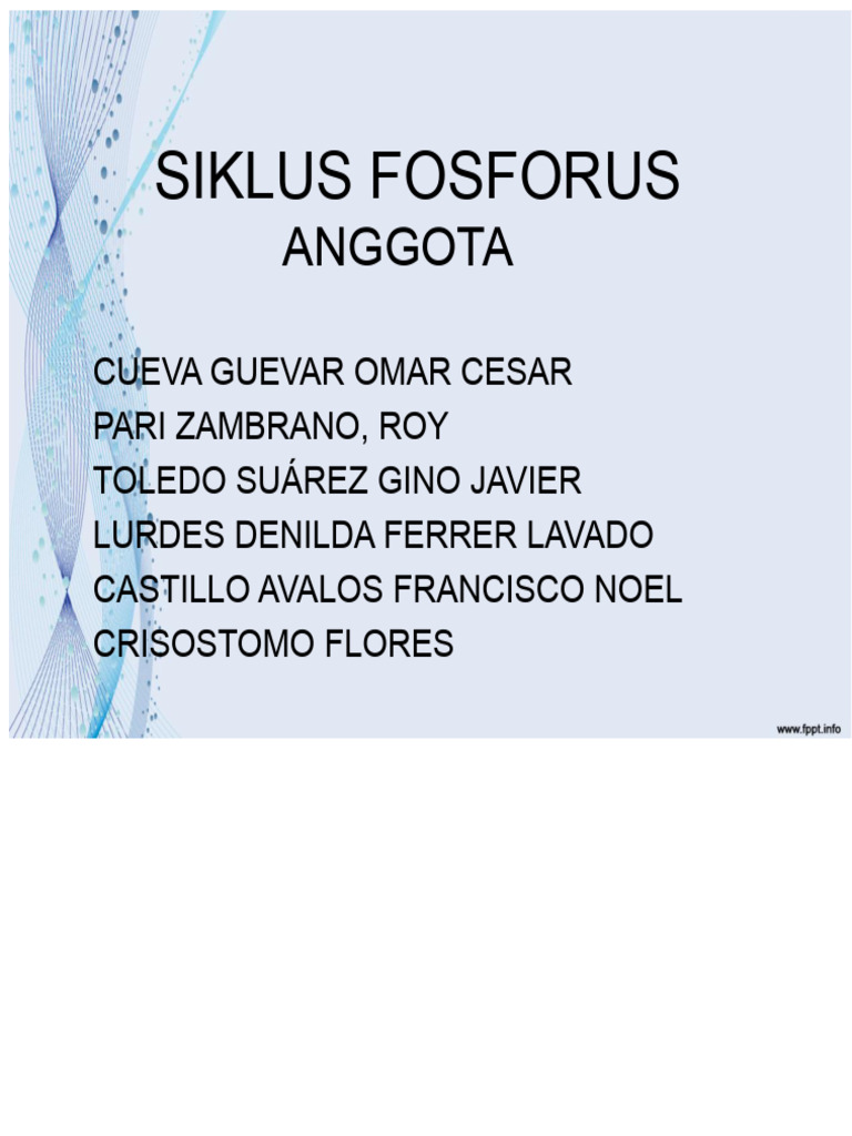 Pentingnya Siklus Fosforus dalam Ekosistem | PDF