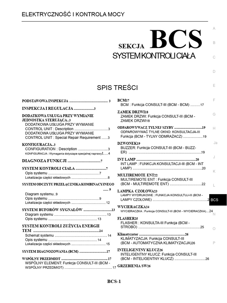 System Kontroli Ciała: Sekcja | PDF