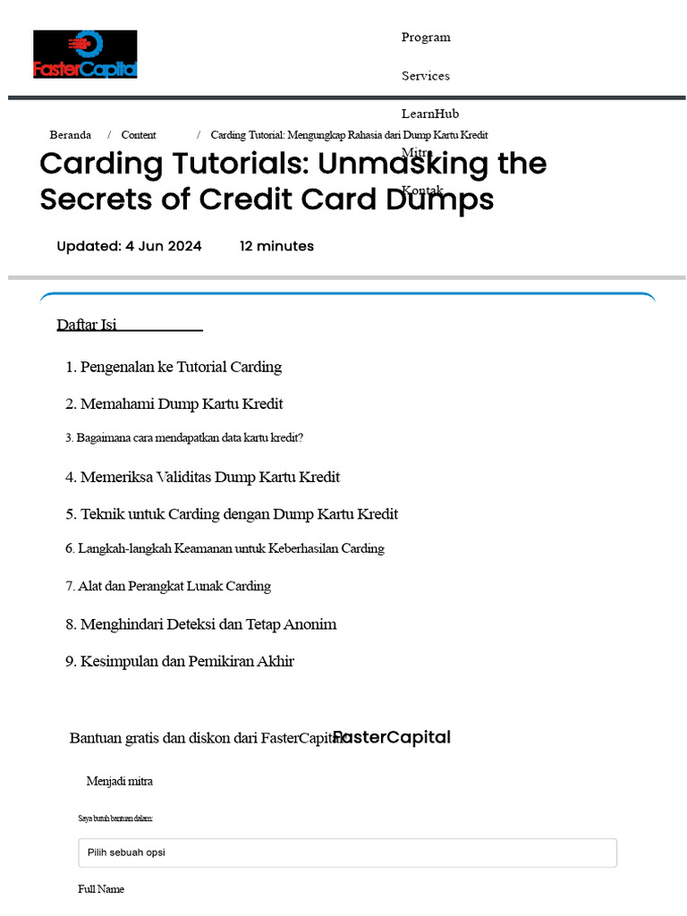 Tutorial Carding: Rahasia Kartu Kredit | PDF